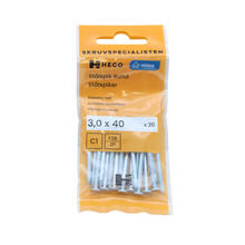 Stålspik Rund 3,0 x 40 mm FZB 20-pack Heco